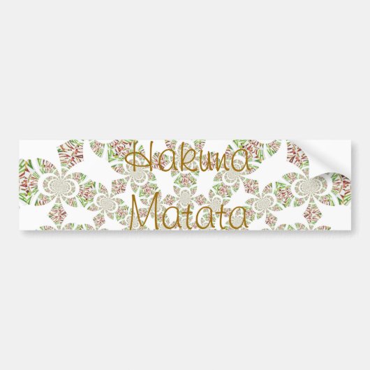 Einzigartiges Hakuna Matata Design: Serene Vibes Autoaufkleber (Vorne)
