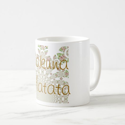 Einzigartiges Hakuna Matata Design: Serene Vibes Kaffeetasse (VorderseiteRechts)