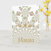Einzigartiges Hakuna Matata Design: Serene Vibes Karte (Gelbe Blume)