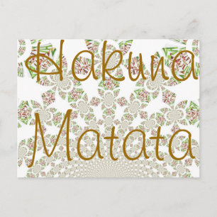 Einzigartiges Hakuna Matata Design: Serene Vibes Postkarte