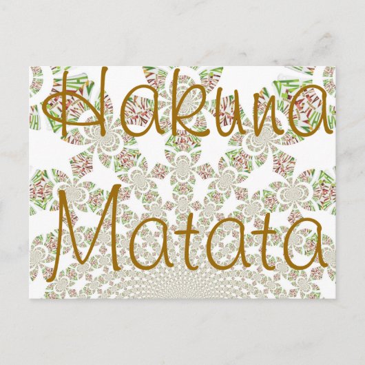Einzigartiges Hakuna Matata Design: Serene Vibes Postkarte (Vorderseite)