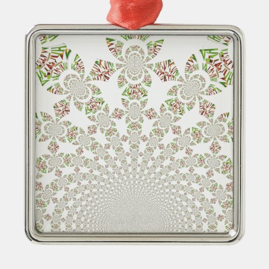 Einzigartiges Hakuna Matata Design: Serene Vibes Silbernes Ornament (Vorne)