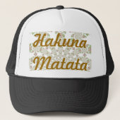 Einzigartiges Hakuna Matata Design: Serene Vibes Truckerkappe (Vorderseite)