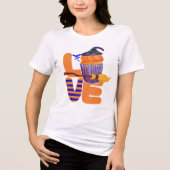 Einzigartiges Halloween-Cupcake-Stack-Liebe Split Tri-Blend Shirt (Vorderseite)