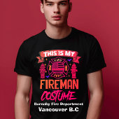 Einzigartiges Halloween-Feuerwehrkostümdesign T-Shirt