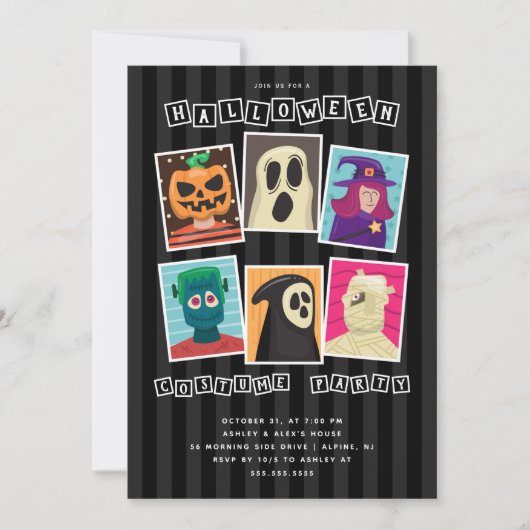 Einzigartiges Halloween-Kostüm-Party Einladung (Vorderseite)