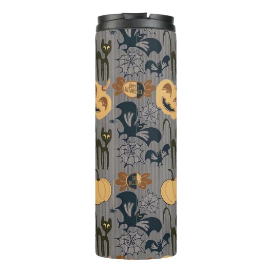 Einzigartiges halloween Muster Thermosbecher (Rückseite)