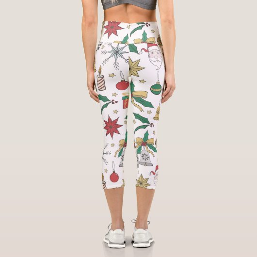 Einzigartiges Handdämmerdesign Capri Leggings (Rückseite)