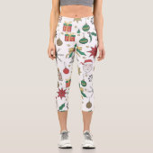 Einzigartiges Handdämmerdesign Capri Leggings (Vorderseite)