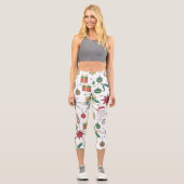 Einzigartiges Handdämmerdesign Capri Leggings (Vorderseite)