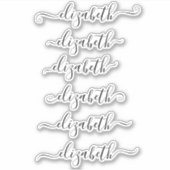 Einzigartiges handgeschriebenes Kalligrafiennamens Aufkleber (Vorderseite)