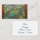 Einzigartiges handwerkliches Patina-Leder-Look Bus Visitenkarte (Vorne/Hinten)