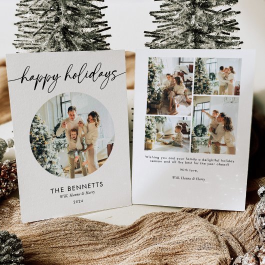 Einzigartiges Happy Holidays Foto Feiertagskarte