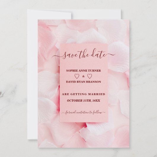 Einzigartiges Happy Valentines Day Mrs. & Mr. Foto Save The Date (Rückseite)