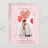 Einzigartiges Happy Valentines Day Mrs. & Mr. Foto Save The Date (Vorne/Hinten)