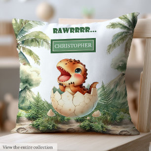 Einzigartiges Hatching Soon Baby Dinosaur Baby Pil Kissen