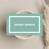 Einzigartiges, hellgrün und weiß Lässig Visitenkarte