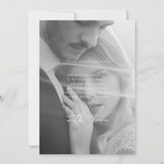 Einzigartiges Hochzeitserlebnis in der Zeitung Sch Dankeskarte (Rückseite)