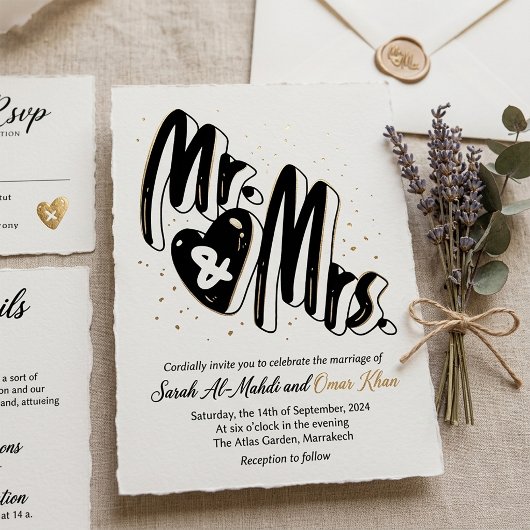 Einzigartiges Hochzeitsgeschenk für Herrn und Frau Permastempel