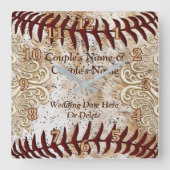 Einzigartiges Hochzeitsgeschenk für PERSONALISIERT Quadratische Wanduhr (Vorderseite)