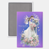 Einzigartiges Hochzeitsgeschenk Magnet (Vorderseite/Rückseite)