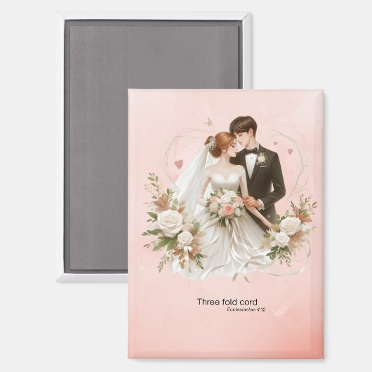 Einzigartiges Hochzeitsgeschenk Magnet (Vorderseite/Rückseite)