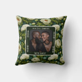 Einzigartiges Hochzeitsholzkissen Kissen (Rückseite)