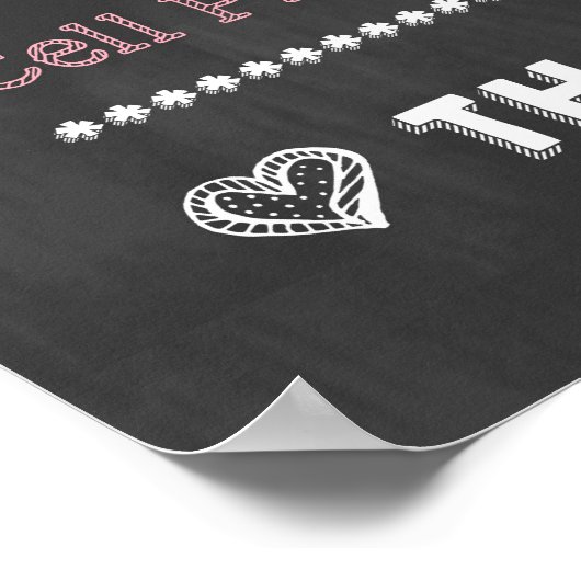 Einzigartiges Hochzeitsposter! Keine Handys/keine  Poster (Ecke)