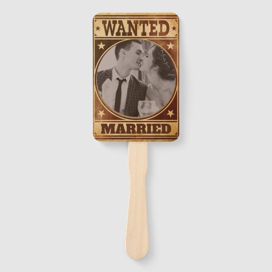 Einzigartiges Hochzeitsprogramm für Western Handfa Fächer (Vorderseite)