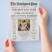 Einzigartiges Hochzeitsprogramm Zeitung (Hand)