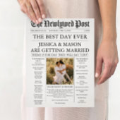 Einzigartiges Hochzeitsprogramm Zeitung