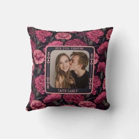 Einzigartiges Hochzeitstraßenpilz Kissen (Rückseite)