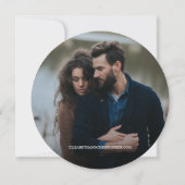 Einzigartiges Holz Rustikale Hochzeit Custom Foto Einladung (Rückseite)