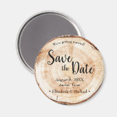Einzigartiges Holzkorn Rustikale Hochzeit Sichern  Magnet (Vorderseite/Rückseite)