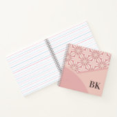 Einzigartiges, Hübsch rosa geometrisches Muster Notizblock (Innenseite)