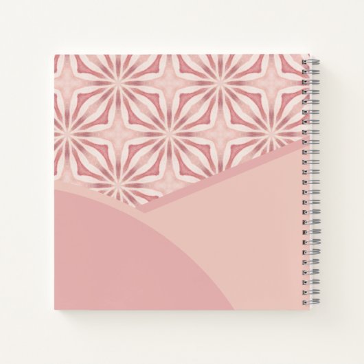 Einzigartiges, Hübsch rosa geometrisches Muster Notizblock (Rückseite)