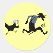 Einzigartiges Huhn Runder Aufkleber (Vorderseite)