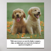 Einzigartiges Hundeschenkgeschenk, Gedenkausdruck  Poster (Vorne)