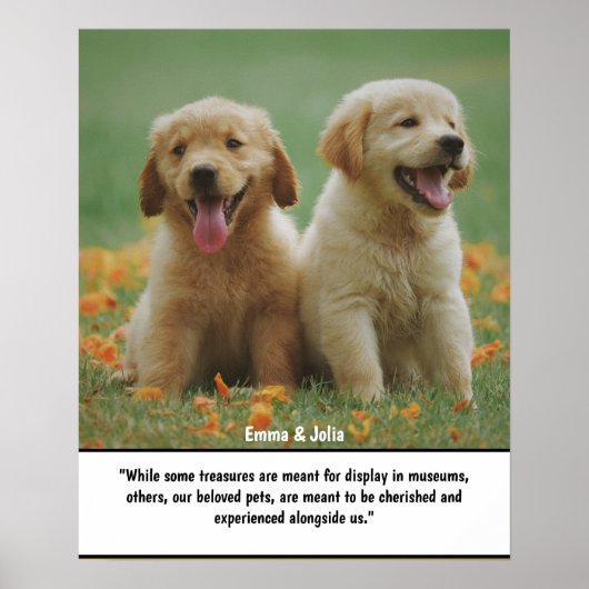 Einzigartiges Hundeschenkgeschenk, Gedenkausdruck Poster (Vorne)