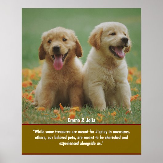 Einzigartiges Hundeschenkgeschenk, Gedenkausdruck  Poster (Vorne)
