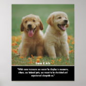 Einzigartiges Hundeschenkgeschenk, Gedenkausdruck Poster (Vorne)