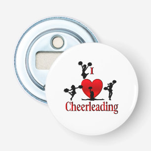Einzigartiges Ich Liebe Cheerleading Flaschenöffner