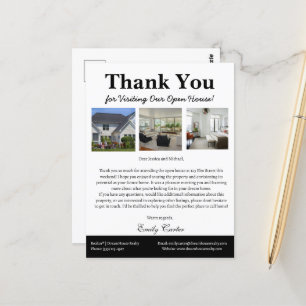 Einzigartiges Immobilien-Open-House Dankeschön Postkarte