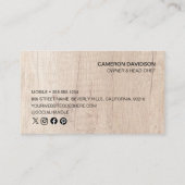 Einzigartiges, individualisierbares Catering-Busin Visitenkarte (Rückseite)