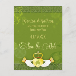 Einzigartiges Irish Wedding Save the Date Ankündigungspostkarte