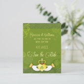 Einzigartiges Irish Wedding Save the Date Ankündigungspostkarte (Stehend Vorderseite)