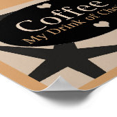 Einzigartiges Kaffeedesign Poster (Ecke)
