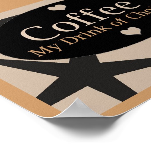 Einzigartiges Kaffeedesign Poster (Ecke)