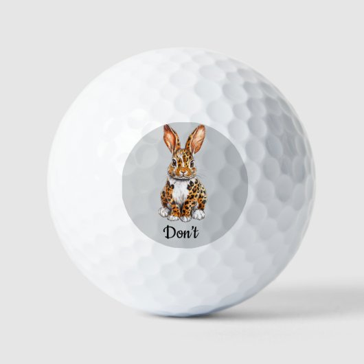 Einzigartiges Kaninchen mit Gepunktetem Leopard Golfball (Vorderseite)