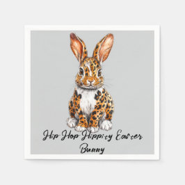 Einzigartiges Kaninchen mit Gepunktetem Leopard Serviette